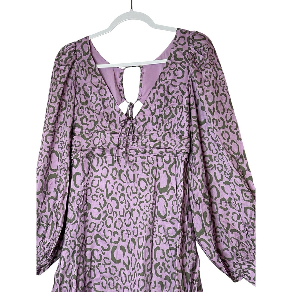 For Love&Lemons Mini Dress Women's Medium Balloon Long‎ Sleeve Empire Waist  New - Picture 10 of 11